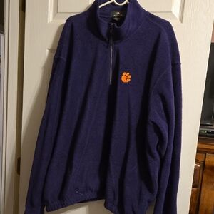 Antigua Men's Zip Up Sweater - Purple and Orange